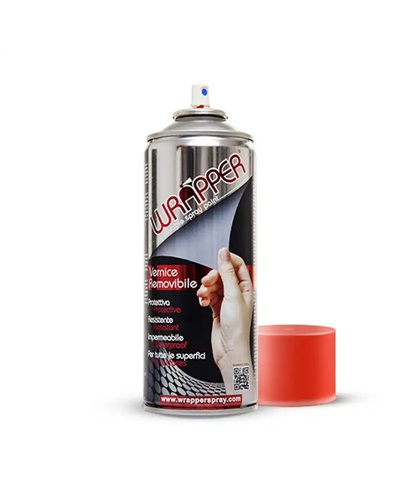 Wrapperspray Bomboletta Vernice Rimovibile Wrapper Fluo Rosso 400 ml