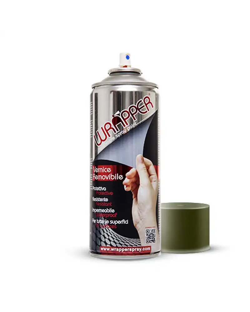 Wrapperspray Bomboletta Vernice Rimovibile Wrapper Kaki Olive 400 ml