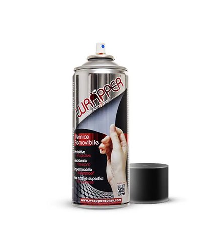 Wrapperspray Bomboletta Vernice Rimovibile Wrapper Nero Opaco Metallizato 400 ml