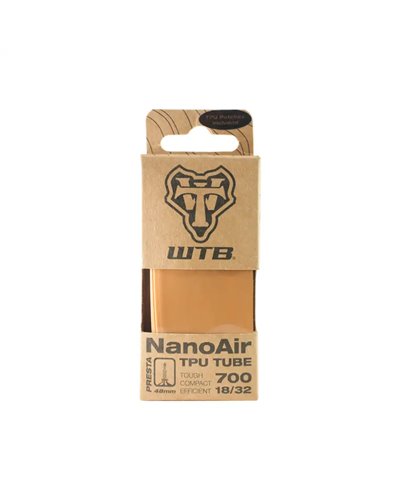 WTB Tube Nanoair TPU - 700X18/32, Presta Valve 48mm, Black Para (Tan)