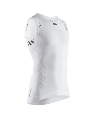 X-Bionic Invent 4.0 Light Singlet Maglia Smanicata Uomo, Arctic White/Opal Black