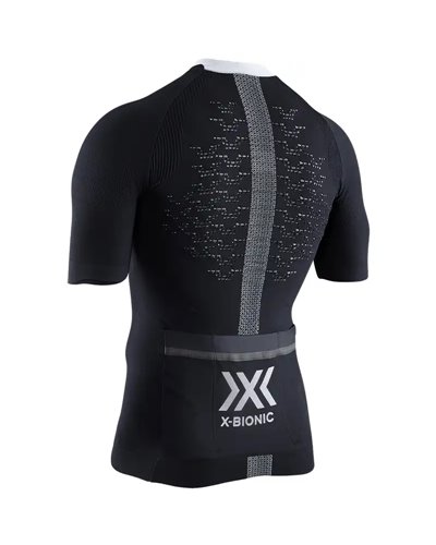 X-Bionic The Trick 4.0 Bike Zip SS Maglia Maniche Corte Uomo Full Zip, Opal Black/Arctic White