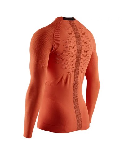 X-Bionic The Trick 4.0 Run Men's Running Long Sleeve Shirt, Trick Orange/Black