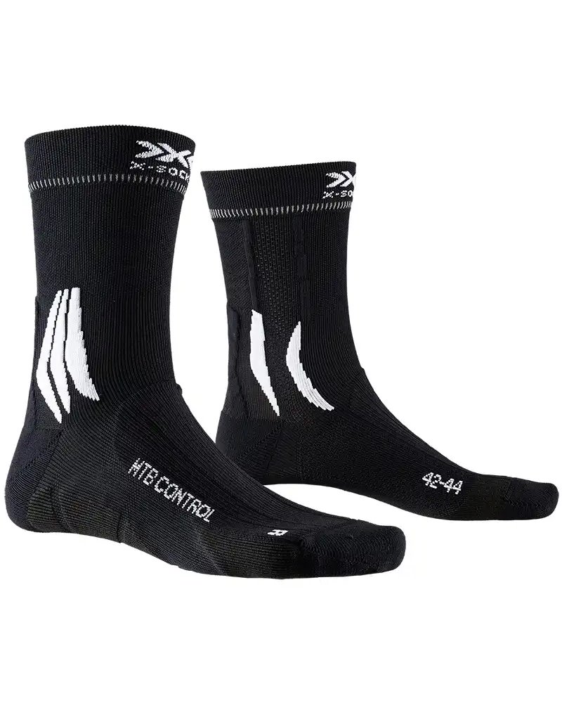 X-Bionic X-Socks 4.0 MTB Control Cycling Socks, Opal Black/Arctic White