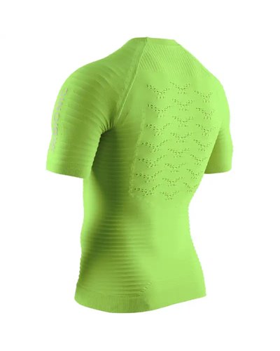 X-Bionic Effektor 4.0 Men's Running Short Sleeve Shirt, Effektor Green/Arctic White