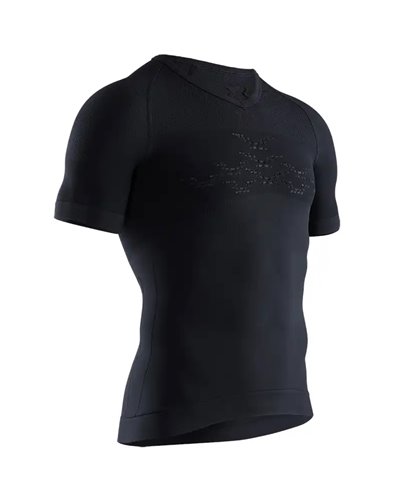 X-Bionic Energizer 4.0 Light Men's Multisport Short Sleeve V-Neck Tee, Opal Black/Arctic White
