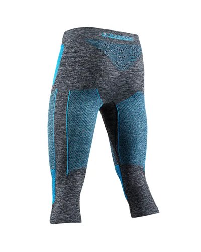 X-Bionic Energy Accumulator 4.0 Melange Calzamaglia 3/4 Baselayer Uomo, Dark Grey/Blue