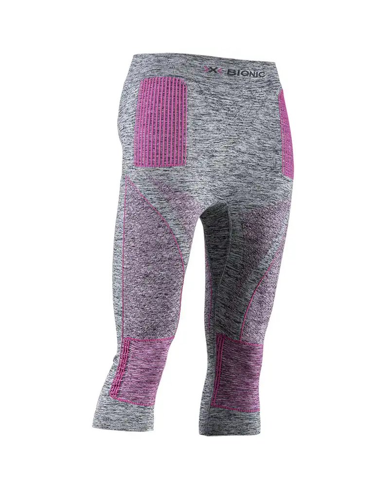 X-Bionic Energy Accumulator 4.0 Melange Women's Baselayer 3/4 Pants, Dark Grey/Pink