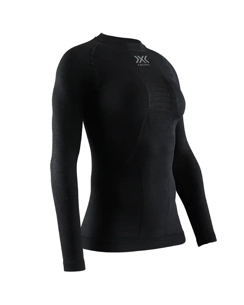 X-Bionic Merino 4.0 Women's Long Sleeve Round Neck Shirt, Black/Black