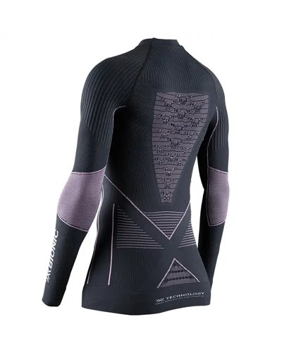 X-Bionic Energy Accumulator 4.0 Maglia Girocollo Maniche Lunghe Donna, Charcoal/Magnolia