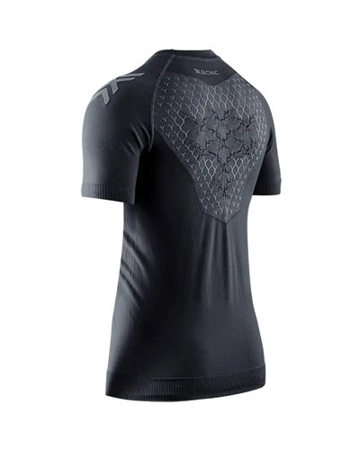 X-Bionic Twyce Run Maglia Maniche Corte Uomo, Black/Charcoal