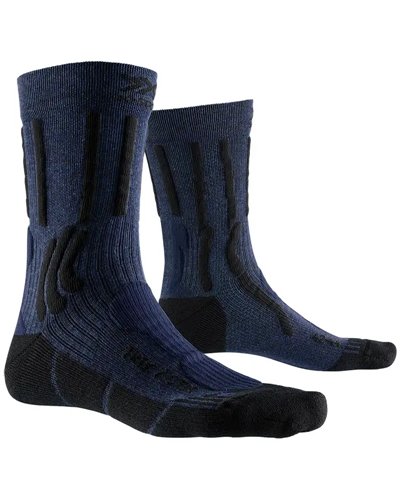 X-Bionic X-Socks Trek X CTN Trekking Socks, Midnight Blue Melange/Opal Black