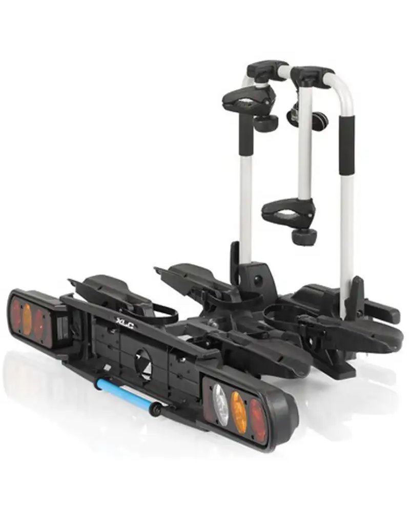 XLC Beluga II VC-C03 13 Pin Plug Foldable Towbar Bike Rack, Black (2 e-Bikes)
