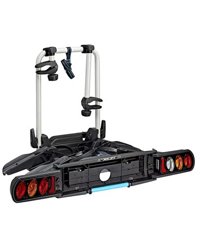 XLC Beluga II VC-C03 13 Pin Plug Foldable Towbar Bike Rack, Black (2 e-Bikes)
