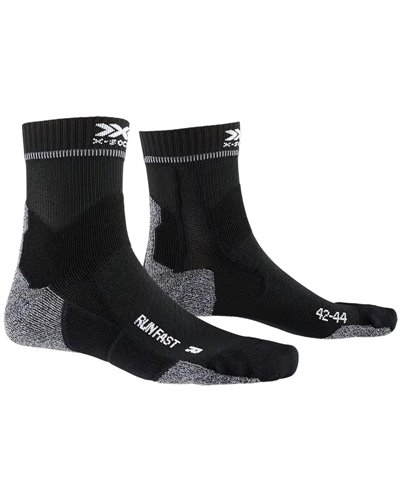 X-Bionic X-Socks Run Fast Running Socks, Opal Black