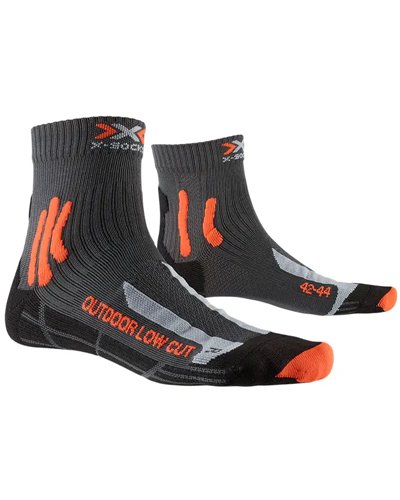 X-Bionic X-Socks Trek Outdoor Low Cut 4.0 Trekking Socks, Anthracite/Orange