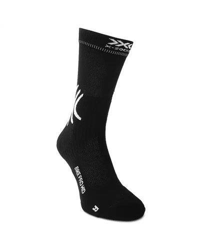 X-Bionic X-Socks Bike Pro Mid 4.0 Men's Socks, Opal Black/Arctic White