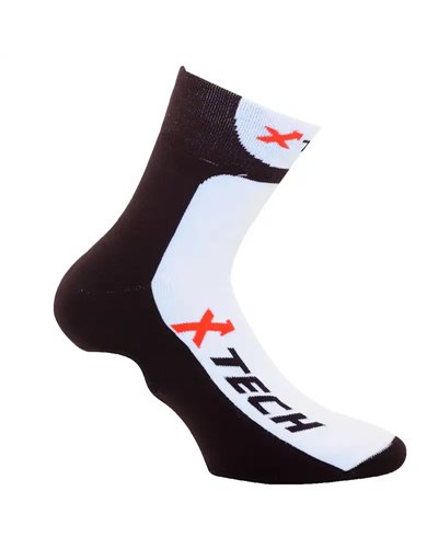 XTech XT67 Copriscarpe Ciclismo, Nero/Bianco