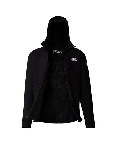 The North Face Summit FutureFleece Men's Full Zip Hooded Midlayer Jacket, TNF Black/NPF