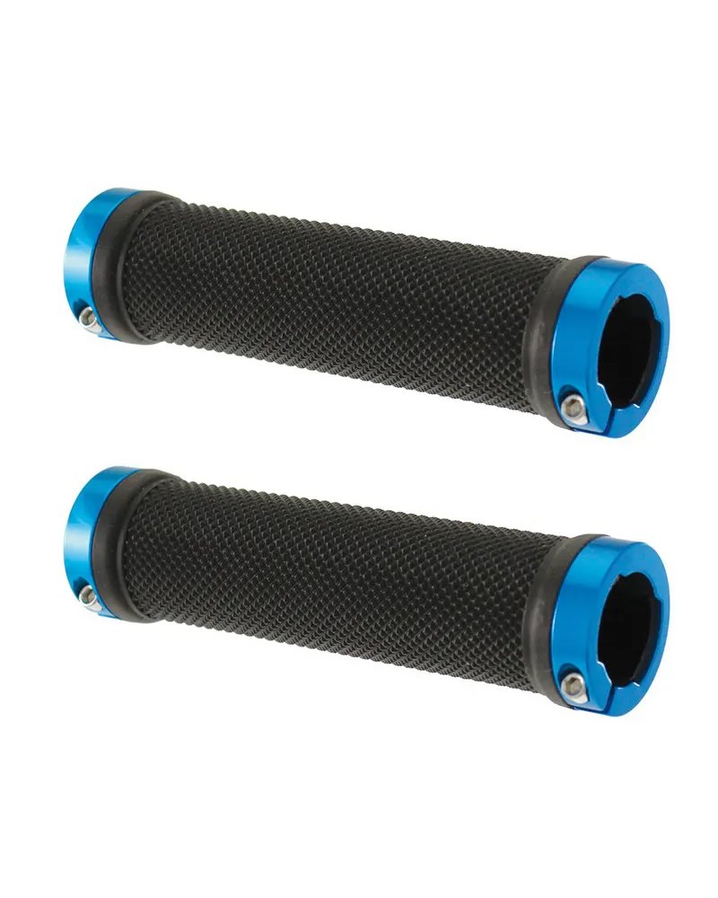 Wag MTB Grips 125mm with Lock Ring, Light Blue