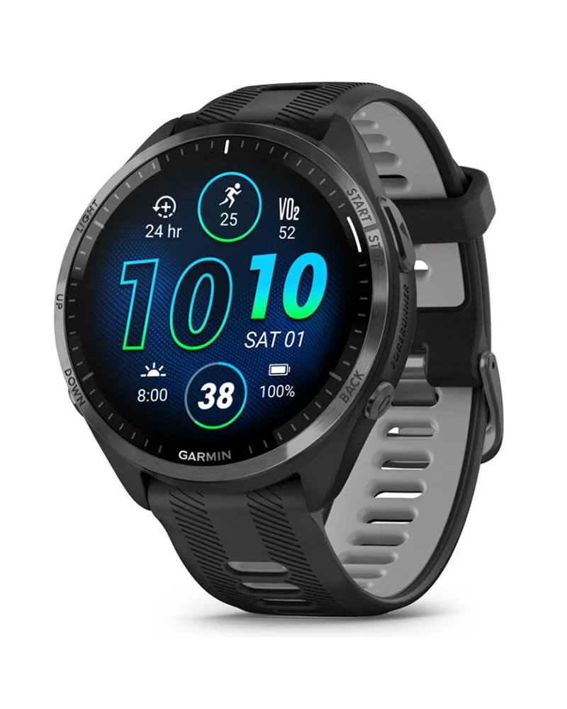 Garmin Forerunner 965 GPS Smartwatch Wrist-Based HR, Black/Powder Gray