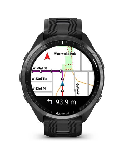Garmin Forerunner 965 GPS Smartwatch Cardio Integrato, Nero/Grigio Polvere
