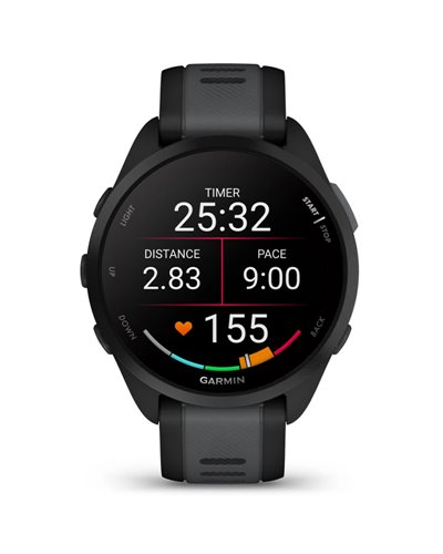 Garmin Forerunner 165 Music GPS Smartwatch Wrist-Based HR, Black/Slate Grey