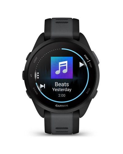 Garmin Forerunner 165 Music GPS Smartwatch Wrist-Based HR, Black/Slate Grey