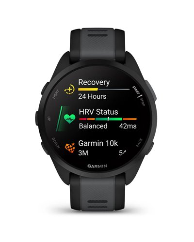 Garmin Forerunner 165 GPS Smartwatch Wrist-Based HR, Black/Slate Grey