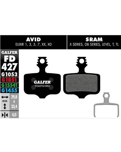 Galfer Bike Standard Brake Pad Avid Elixir - Sram XX