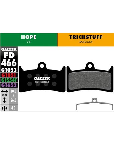 Galfer Bike Standard Brake Pad Hope V4