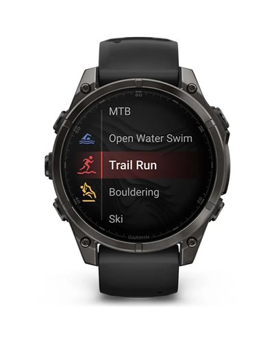 Garmin Fenix 8 Sapphire AMOLED Cassa 47mm Orologio GPS Cardio Integrato, Titanium Carbon Grey DLC/Pebble Grey