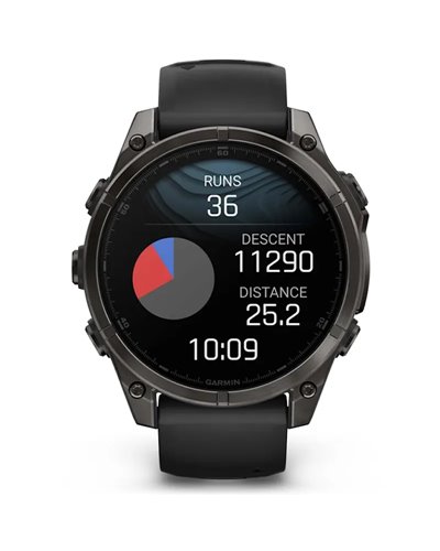 Garmin Fenix 8 Sapphire AMOLED Case 47mm GPS Watch Wrist-Based HR, Titanium Carbon Grey DLC/Pebble Grey