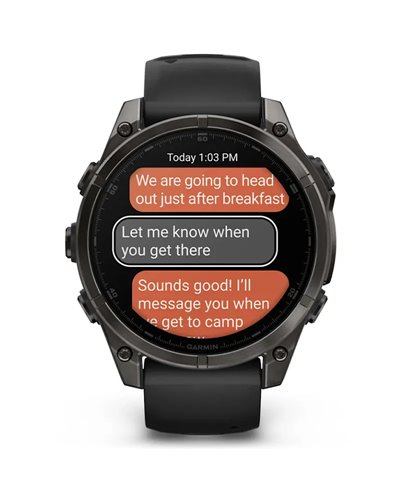 Garmin Fenix 8 Sapphire AMOLED Cassa 47mm Orologio GPS Cardio Integrato, Titanium Carbon Grey DLC/Pebble Grey
