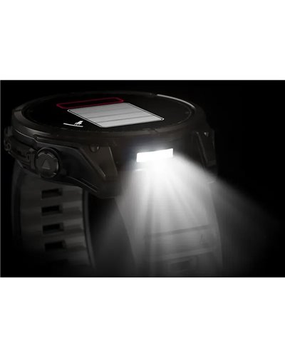 Garmin Fenix 8 Sapphire AMOLED Cassa 47mm Orologio GPS Cardio Integrato, Titanium Carbon Grey DLC/Pebble Grey