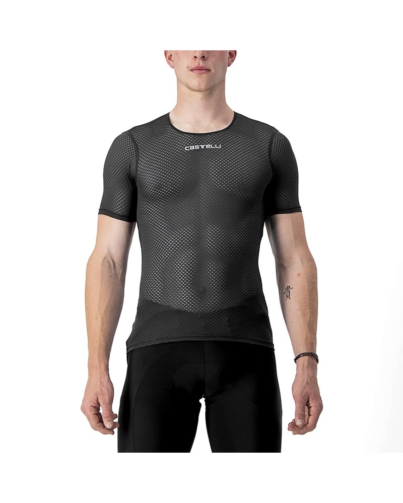 Castelli Pro Mesh 2.0 Men's Short Sleeve Cycling Light Base Layer, Black