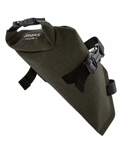 Brooks Scape Saddle Roll Borsa Sottosella 1 Litro Impermeabile, Verde Fango