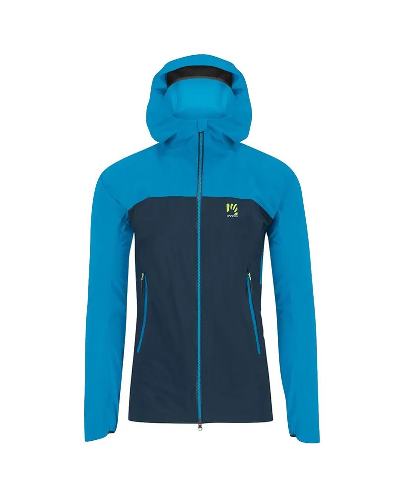 Karpos Valsesia Men's Ski Mountaineering Packable Softshell Jacket, Midnight/Diva Blue