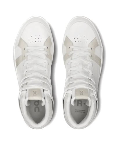 On The Roger Clubhouse Mid Scarpe Uomo, White/Sand