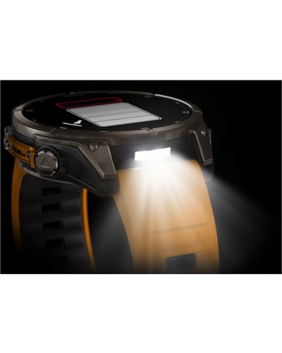 Garmin Fenix 8 Sapphire AMOLED Cassa 47mm Orologio GPS Cardio Integrato, Titanium/Spark Orange/Grafite