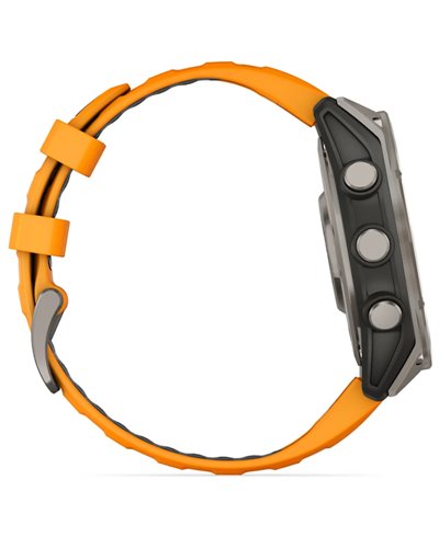 Garmin Fenix 8 Sapphire AMOLED Case 47mm GPS Watch Wrist-Based HR, Titanium/Spark Orange/Grafite