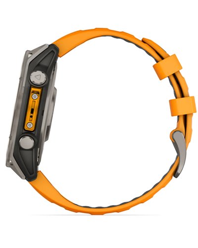 Garmin Fenix 8 Sapphire AMOLED Cassa 47mm Orologio GPS Cardio Integrato, Titanium/Spark Orange/Grafite