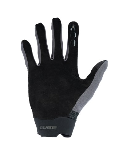 Cube Gravity Long Finger MTB Gloves, Olive/Grey