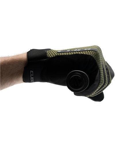 Cube Gravity Guanti MTB, Verde Oliva/Grigio