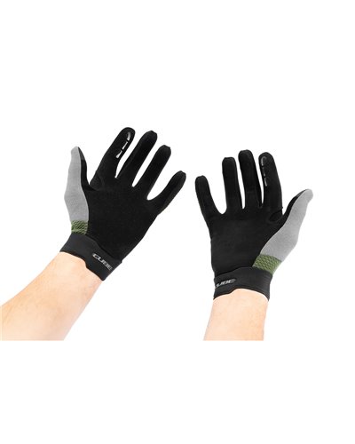 Cube Gravity Guanti MTB, Verde Oliva/Grigio