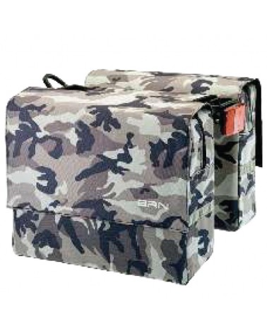 BRN Trendy Military 22 Liters Rear Luggage Carrier Bicycle Bag, Grey Camo