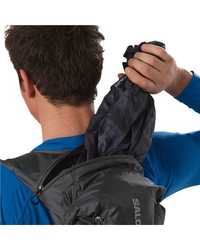 Salomon ADV Skin Cross Season 15 Hydration Compatible Waterproof Running Pack/Vest, Ebony/Alloy