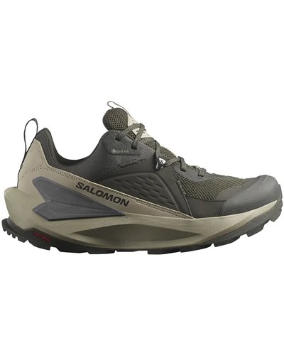 Salomon Elixir GTX Gore-Tex Men's Hiking Shoes, Peat/Vintage Khaki/Castlerock