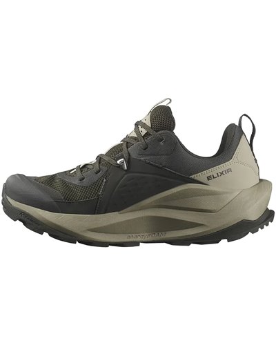 Salomon Elixir GTX Gore-Tex Scarpe Trekking Uomo, Peat/Vintage Khaki/Castlerock