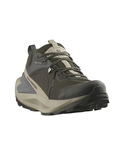 Salomon Elixir GTX Gore-Tex Scarpe Trekking Uomo, Peat/Vintage Khaki/Castlerock